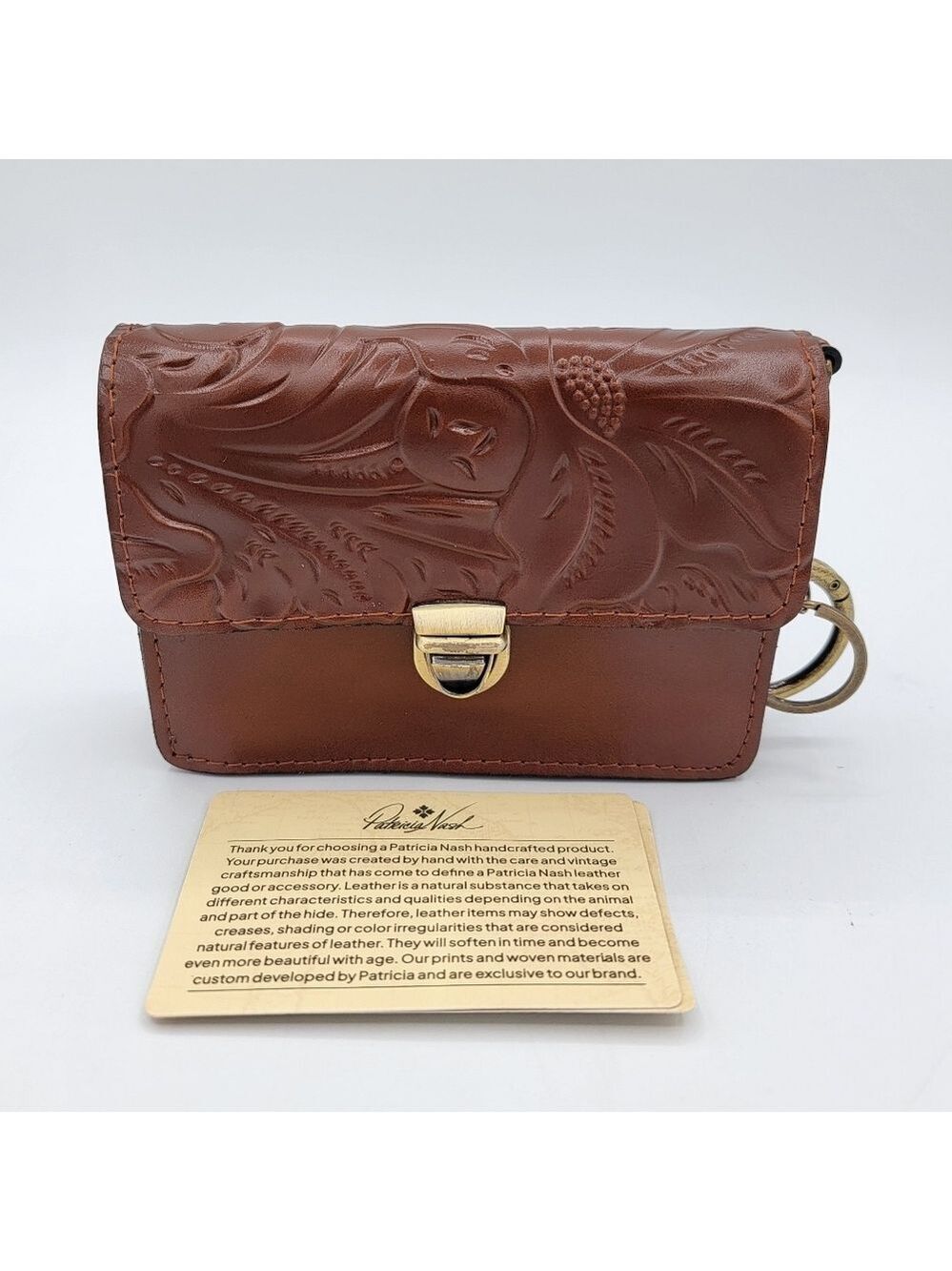 Patricia Nash Leather Pouch Bag Charm NEW #2839